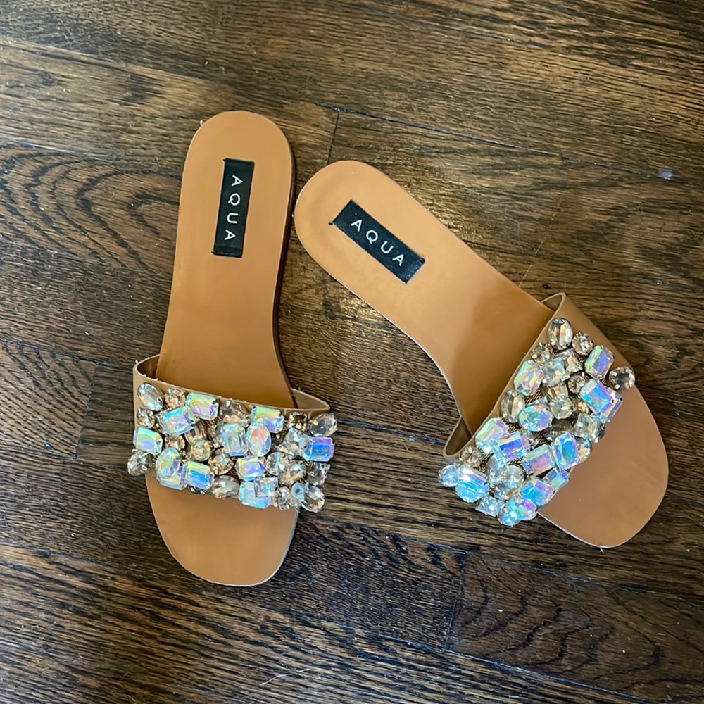Aqua bejeweled slides